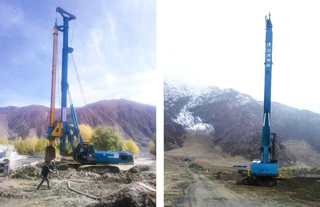 尊龙凯时官网网址智能二十台旋挖钻机高原施工放异彩