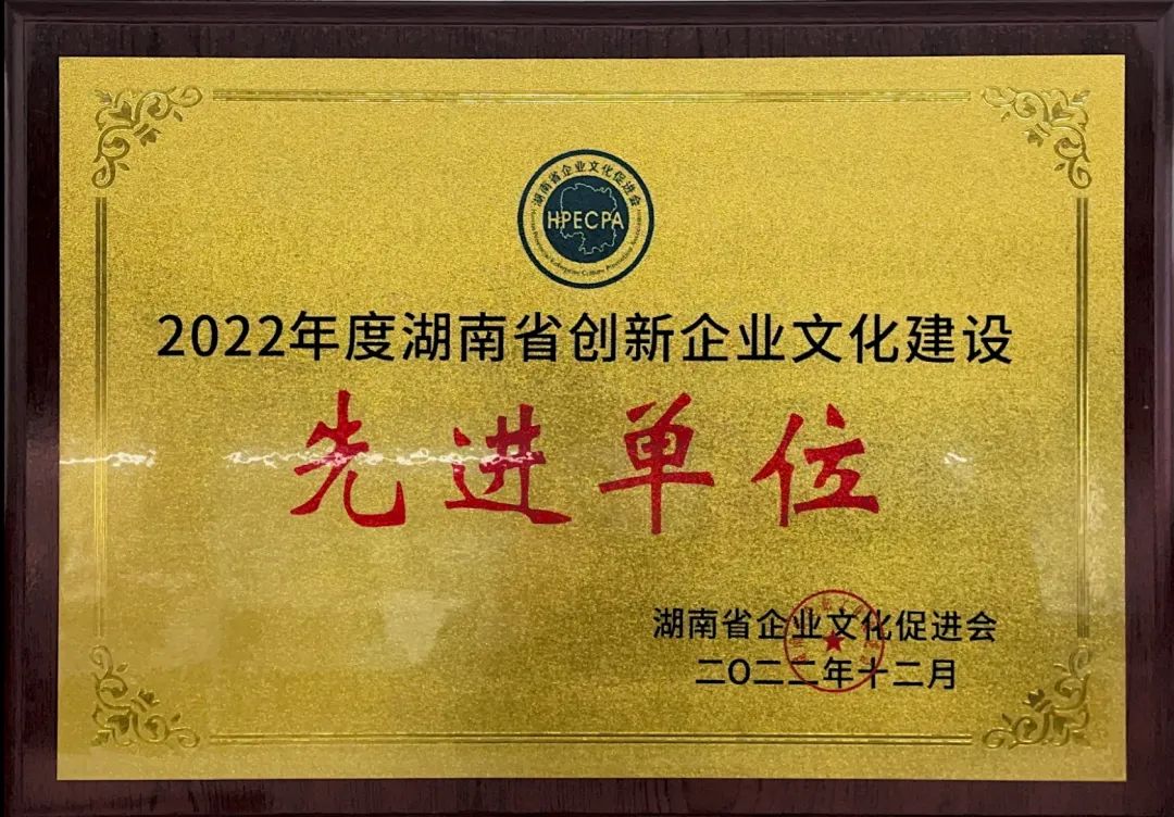 尊龙凯时官网网址智能荣获2022年度“湖南省立异企业文化建设先进单位”称呼
