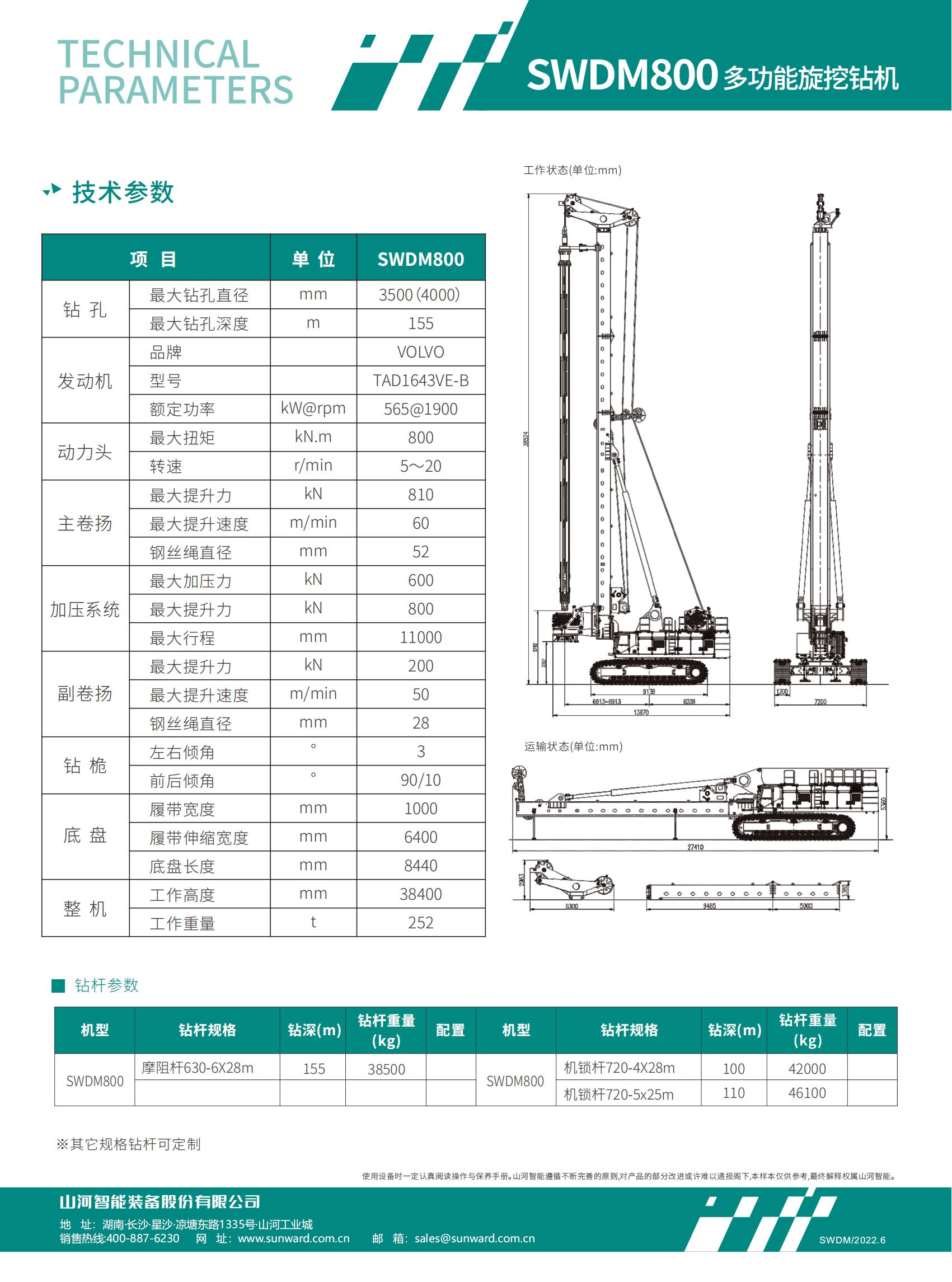 SWDM800 超大型多功效旋挖钻机